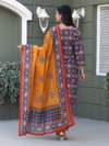 Navy Blue Colour Cotton Blend With Print Kurti With Pant Dupatta Best Wholesale Shop In Surat Aaradhna 2029